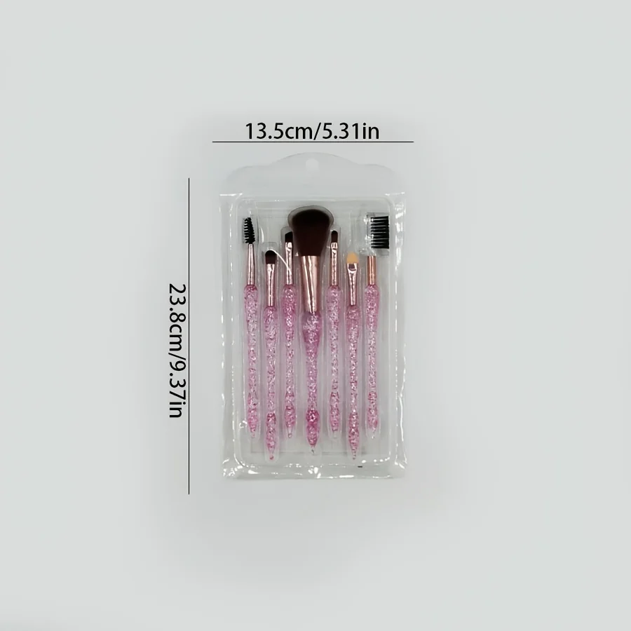 Creative Glitter Makeup Brush Set 7pcs