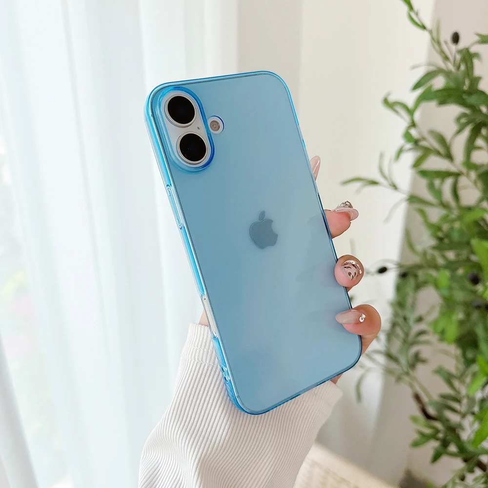 Vibrant Candy Color Transparent Silicone Soft Case - Ultra Thin Clear Shell