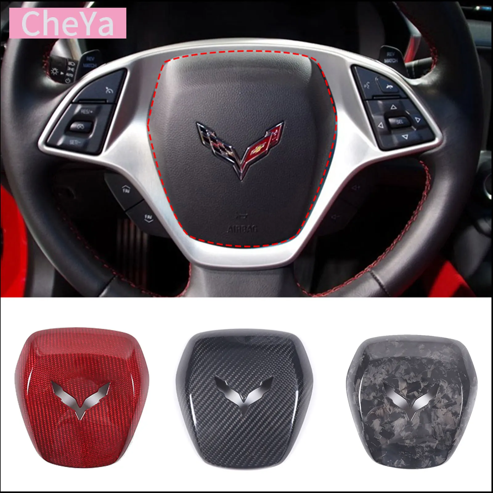 Coprivolante Per Auto Per Chevrolet Corvette C7 2014 2015 2016 2017 2018 2019 Accessori Interni