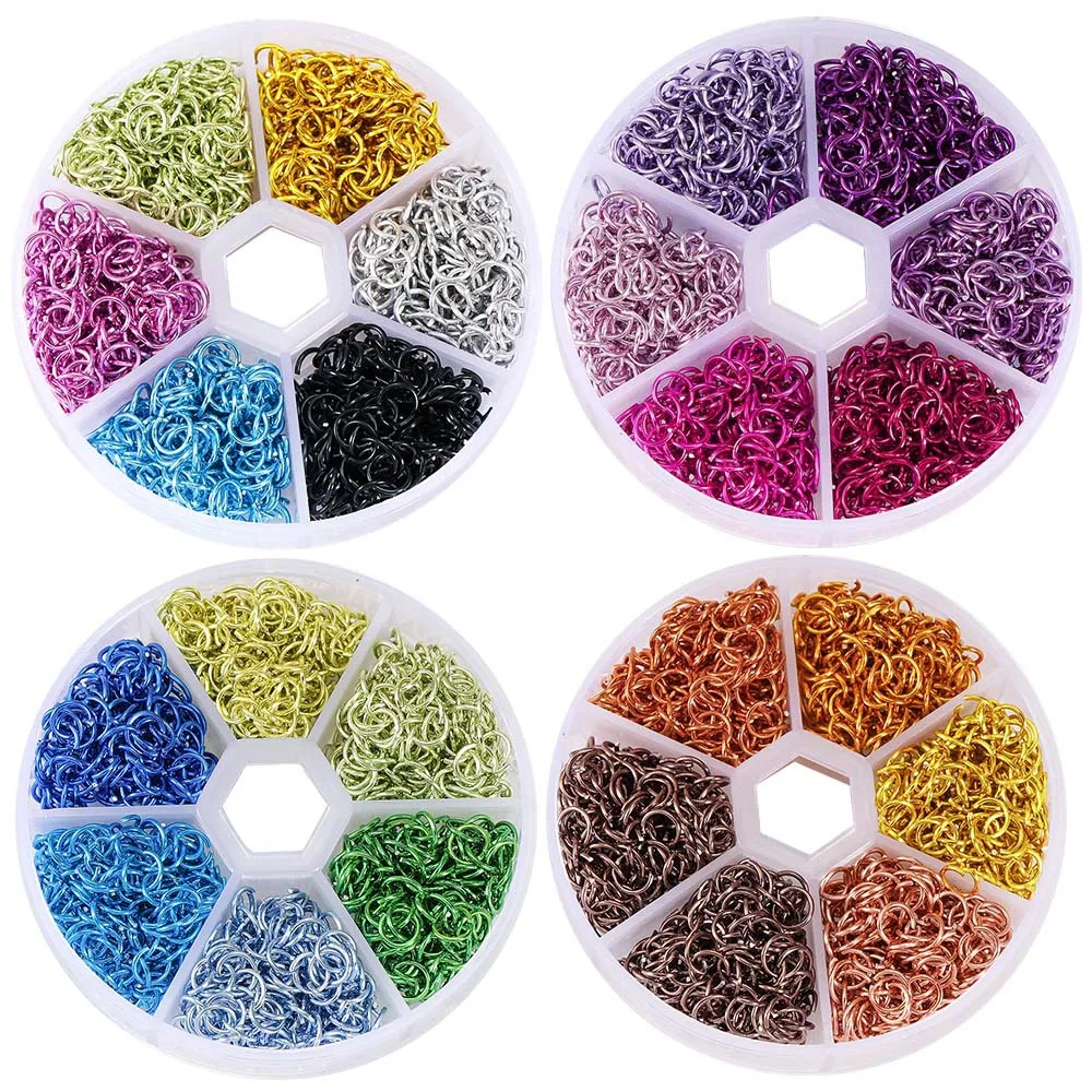 Nagel-Piercing-Anhänger, Nagelkunst-Dekoration, Metall-Legierung Design, Punk-Charms für gepiercte Nägel, 1080 Stück, offene Ringe, Nagelkunst-Zubehör – Detail 19