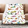 Dachshund Blanket Gifts for Women Cute Dog Lightweight Cozy Flannel Fleece Throw Blanket  Decor 5