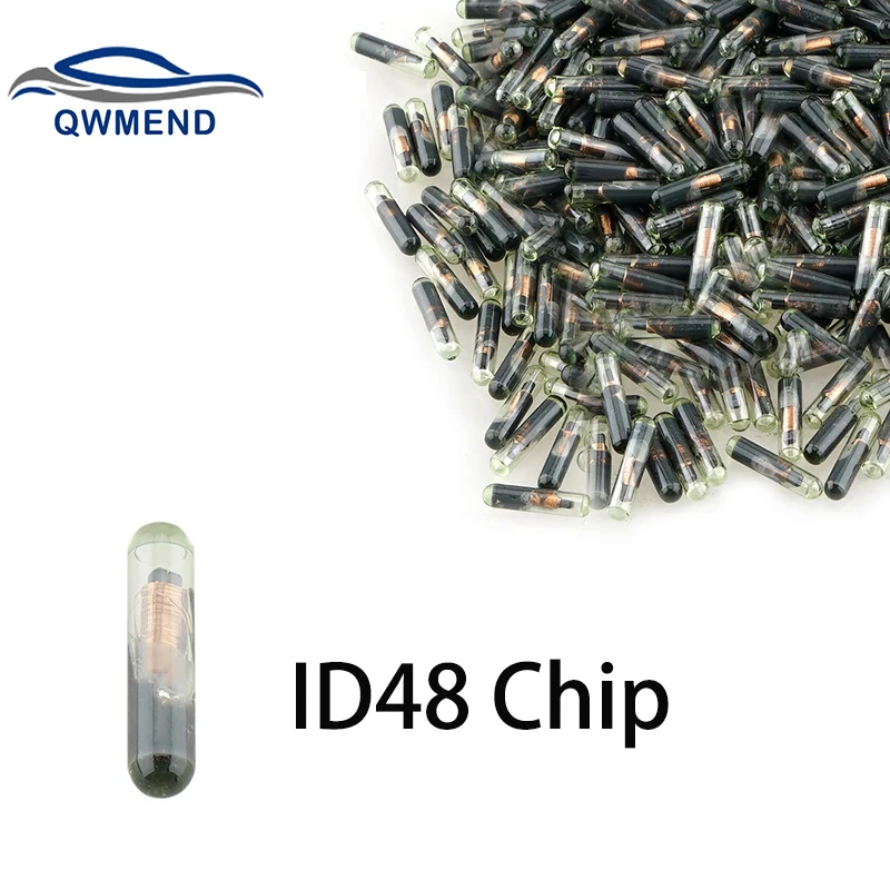 QWMEND ID48 Chip ID 48 Transponder Chip Blank T6 Crypto Glass Unlocked Chip For VW Audi Seat Skoda Porsche Honda kigoauto 5pcs set transponder key id48 can tp25 glass chip suitable for audi id 48 chip