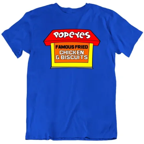 Popeyes Chicken Biscuit Restaurant Love Fan T Shirt Maniche Lunghe O Corte