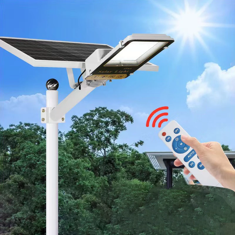 1000W 태양광 가로등 (실외용, IP67), 모션 센서 탑재 초고휘도 LED 정원 조명 및 보안 조명 솔루션