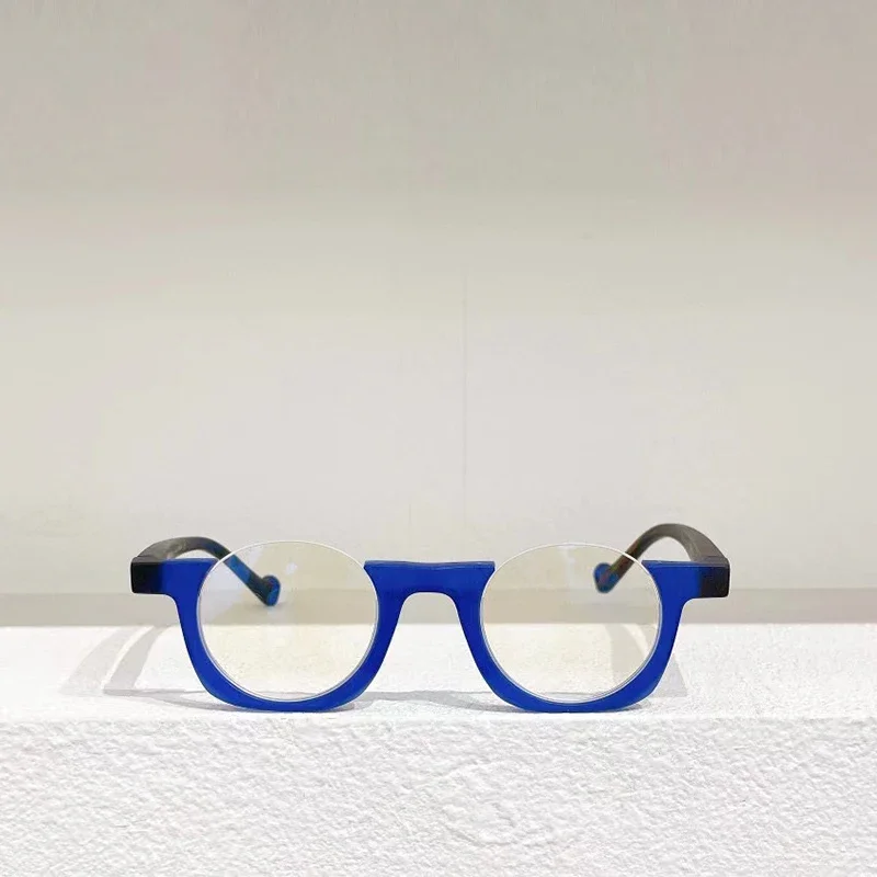 

Fashion Vintage Frame Round Half frame eyeglasses Men 2022 Classic Luxury Brand Designer Trend Travel eyeGlasses For Female372