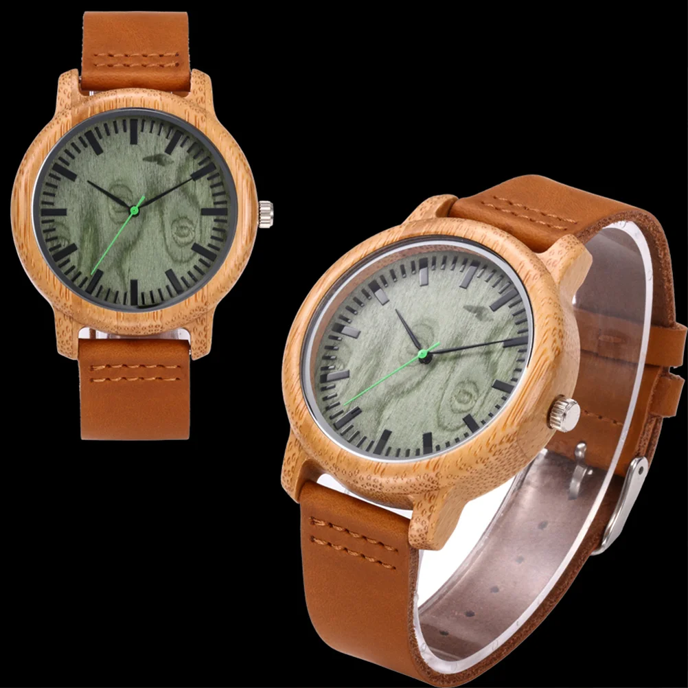 

Mens Handmade Casual Fashional Strap Verawood Quartz Movement Analog Wood Watch Wristwatch