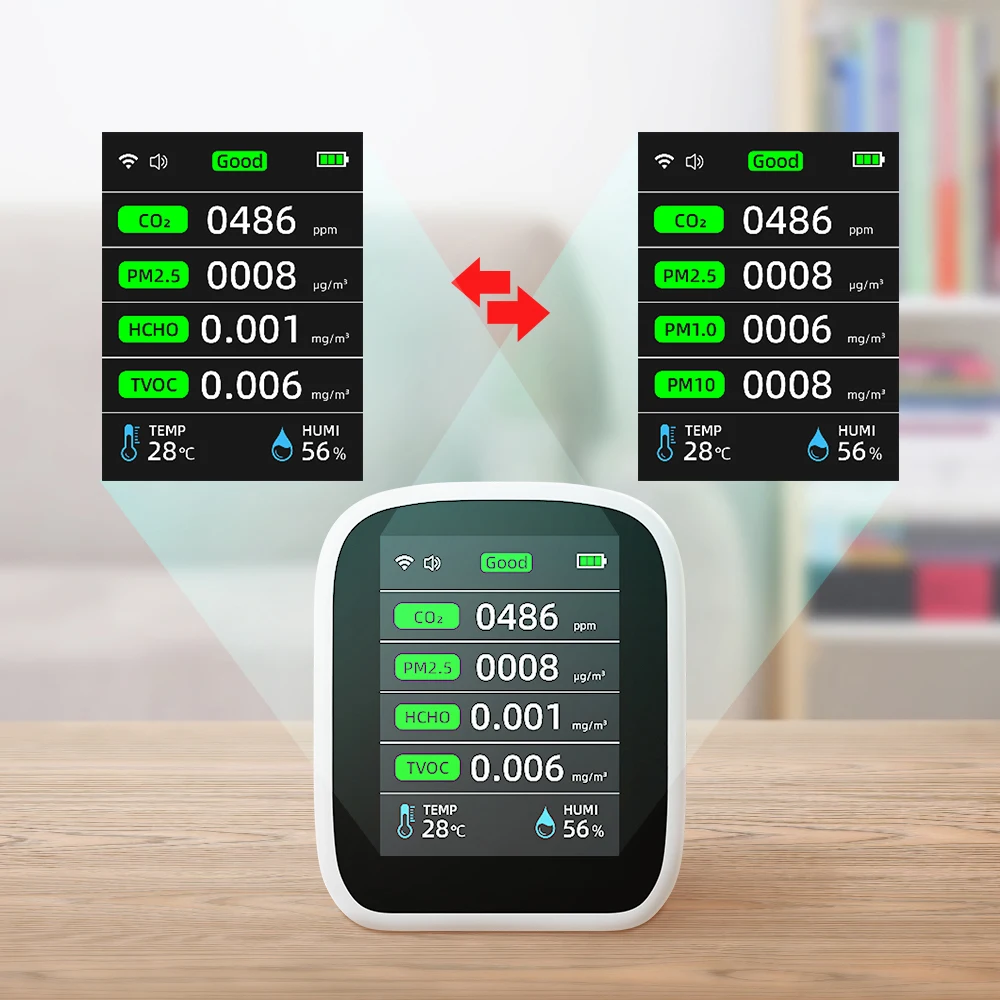    , µ   , NDIR ̻ȭź , PM1.0, PM2.5, PM10, CO2, TVOC, HCHO, 8  1