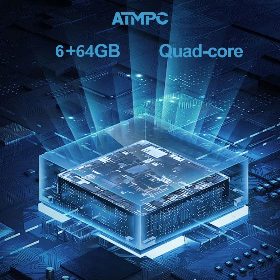 ATMPC 10.1 Inch Android 12 Tablet 6GB RAM+32/64GB ROM, 1280*800 IPS Screen, Quad Core Processor, 6000MAh, WIFI 6, BT5.2 Table PC