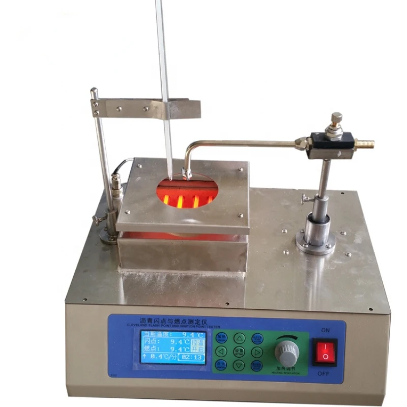 

Asphalt flash point and ignition point tester