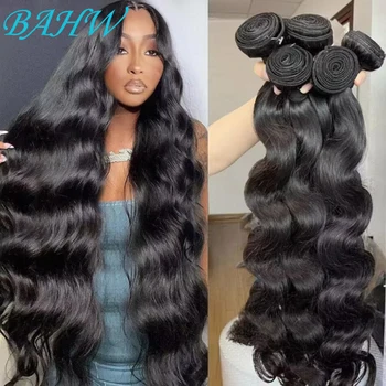 Body Wave Bundles Human Hair Indian Hair Weave Bundles 1/3/4 Pcs Bundles Natural Black 10-30 Inch Remy Hair Extensions Tissage 1