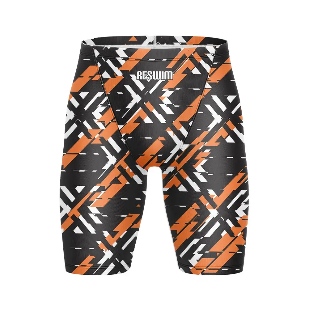 Swimming Trunks Men's Print Swim Jammer Training Sports Beach Diving Surfing Pants Tights Shorts Summer Quick Dry Swimsuit