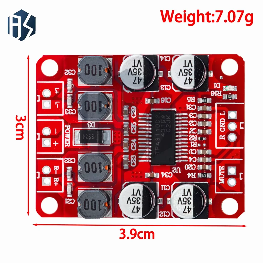 Carte Ampli Audio Numérique 60W - 12V/24V, Mono, Mini - NEUVE Pour Projet DIY