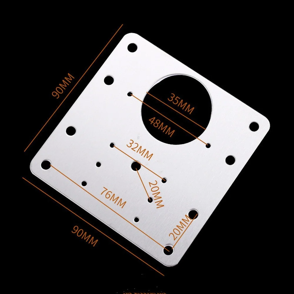8Pcs Stainless Steel Hinged Repair Plate Kitchen Cabinet Door Fixture Installer Door Hinge Repair Plate Furniture Hardware