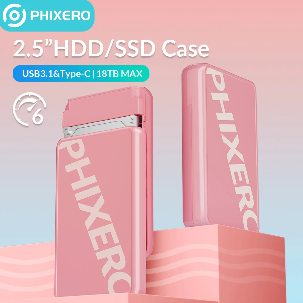 

Новый тренд PHIXERO, 2,5 дюйма, Type-C/USB3.0 корпус SSD, HDD 6 Гбит/с, суперскоростная поддержка протокола UASP, без инструмента для ноутбука