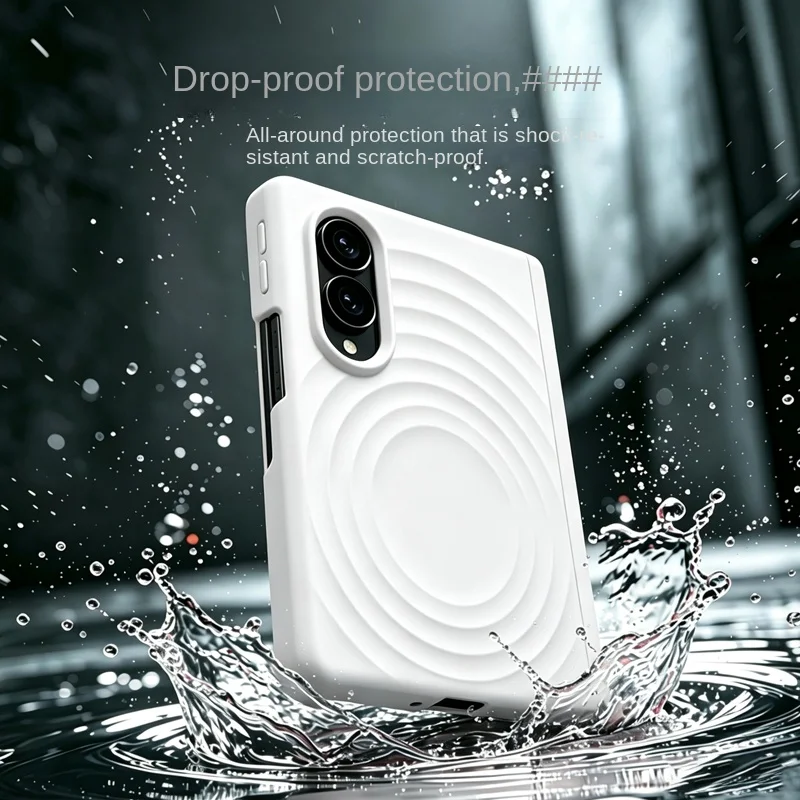 Wave Texture Silicone Phone Case with Built-In Magnetic Attraction