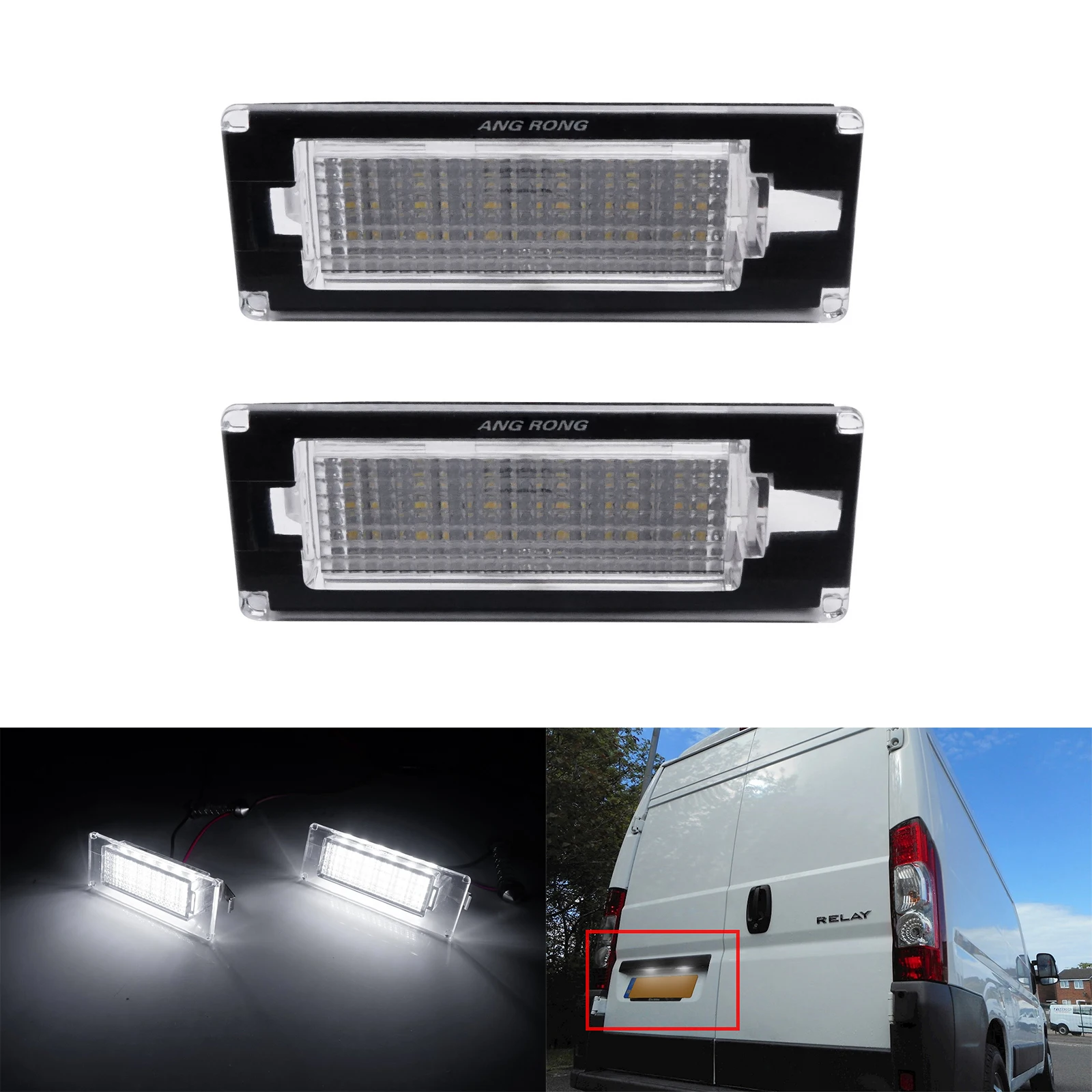 Canbus Led License Number Plate Light For Peugeot Boxer Citroen Fiat Ducato 06+