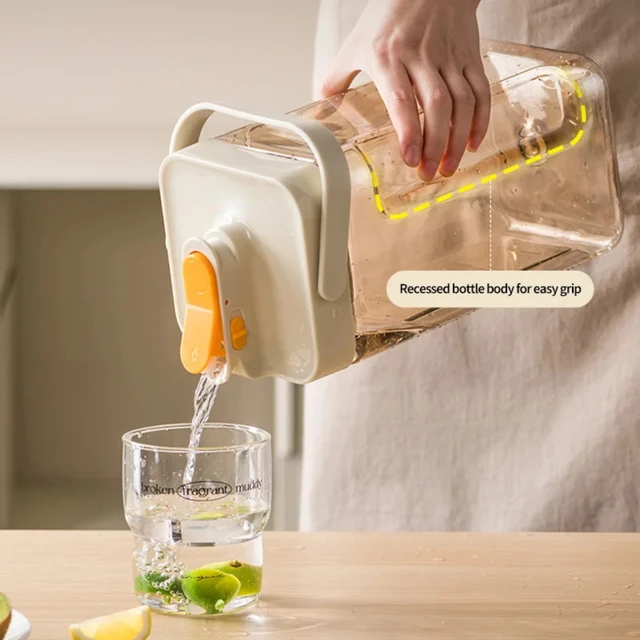 3.5L Refrigerator Cold Water Bottle Large Capacity Kettle with Faucet Iced Beverage Dispenser Kitchen Drinkware Container 5