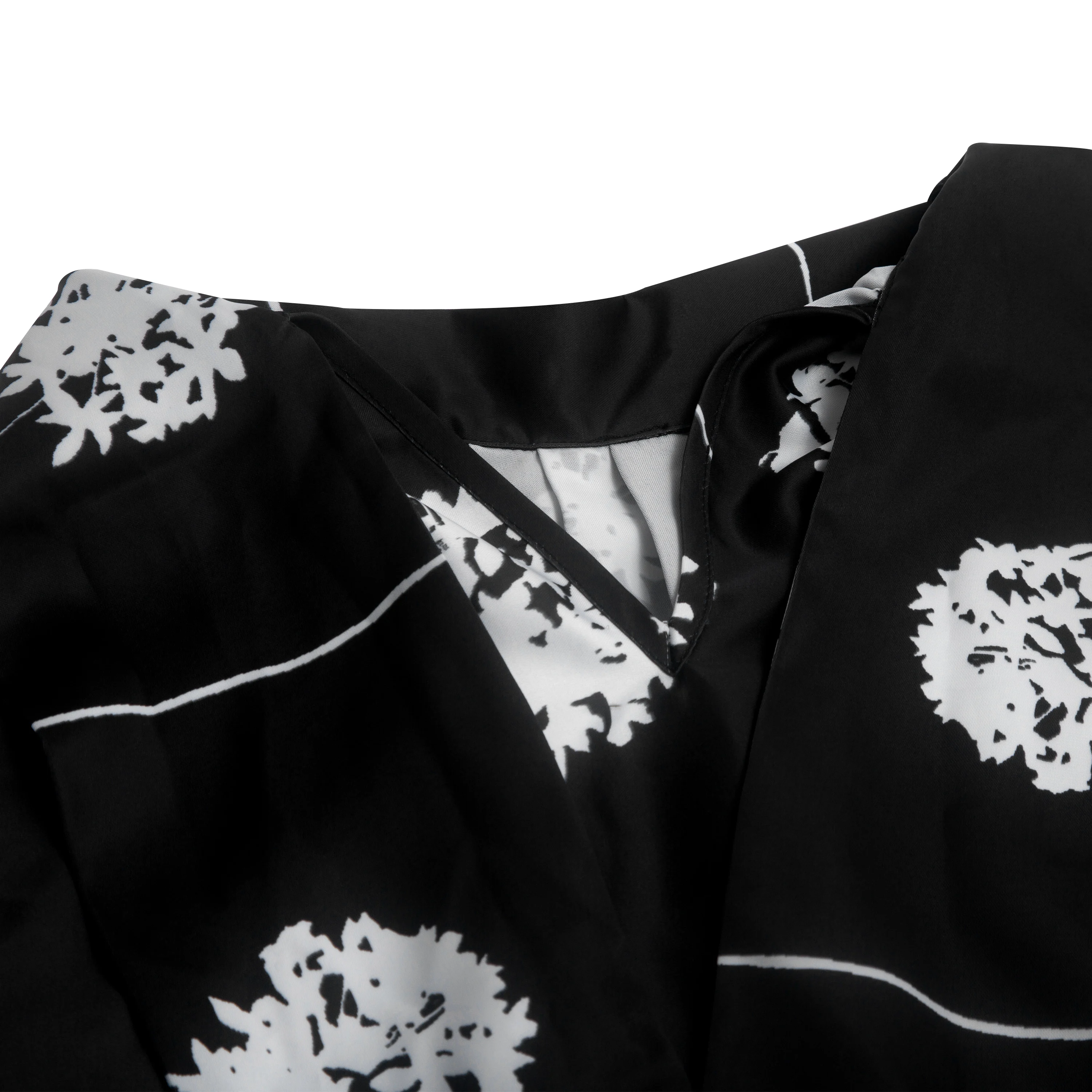 فستان CHCH طويل أسود مطبوع