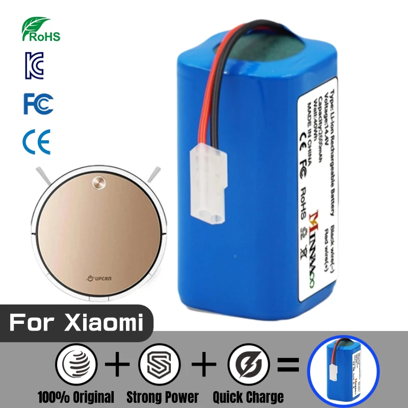 

14.4V Replacement Li-ion Battery Pack For XIAOMI MIJIA Mi Robot Vacuum-Mop Essential G1 MJSTG1 SKV4136GL H18650CH R30 R35