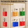 Creative Block-shaped Magnetic Storage Box Kitchen Punch-free Refrigerator Magnet Storage Container Kitchen Tools Storage Basket 1