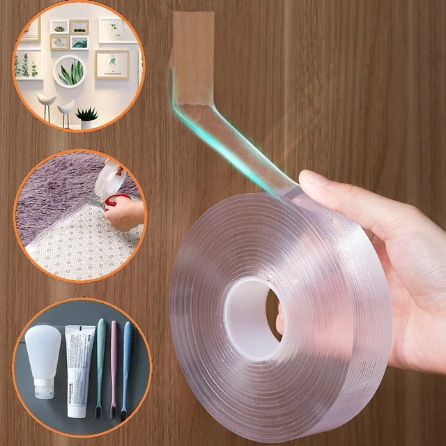 Multipurpose Wall Tape Adhesive Strips Removable Tape Washable Heavy Duty  Mounting Tape Gel Poster Tape for Home Office - AliExpress