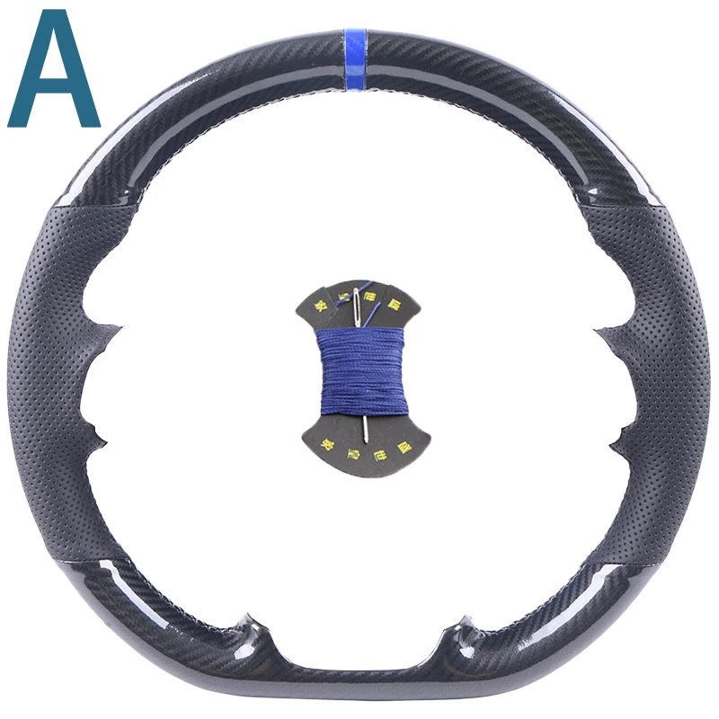 Gloss Carbon Fiber Car Steering Wheel Grip Cover