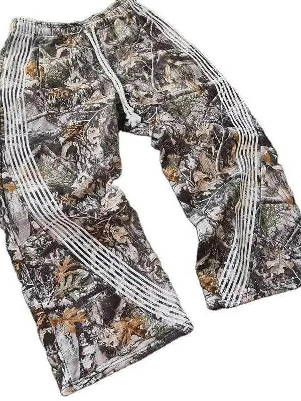 Men's Casual Pants Le Print Dstring Printed Trousers Straight Leg Fit Leisurely Designed for Daily Wear Non-Stretch Poly...