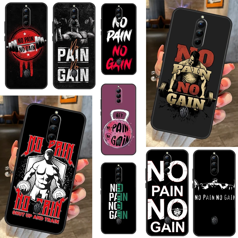 No Pain No Gain Gym Fitness Phone Case Per Zte Nubia Red Magic 6S 7S Pro 6R 5S 5G Redmagic 6 7 8 Pro Plus Cover Shell