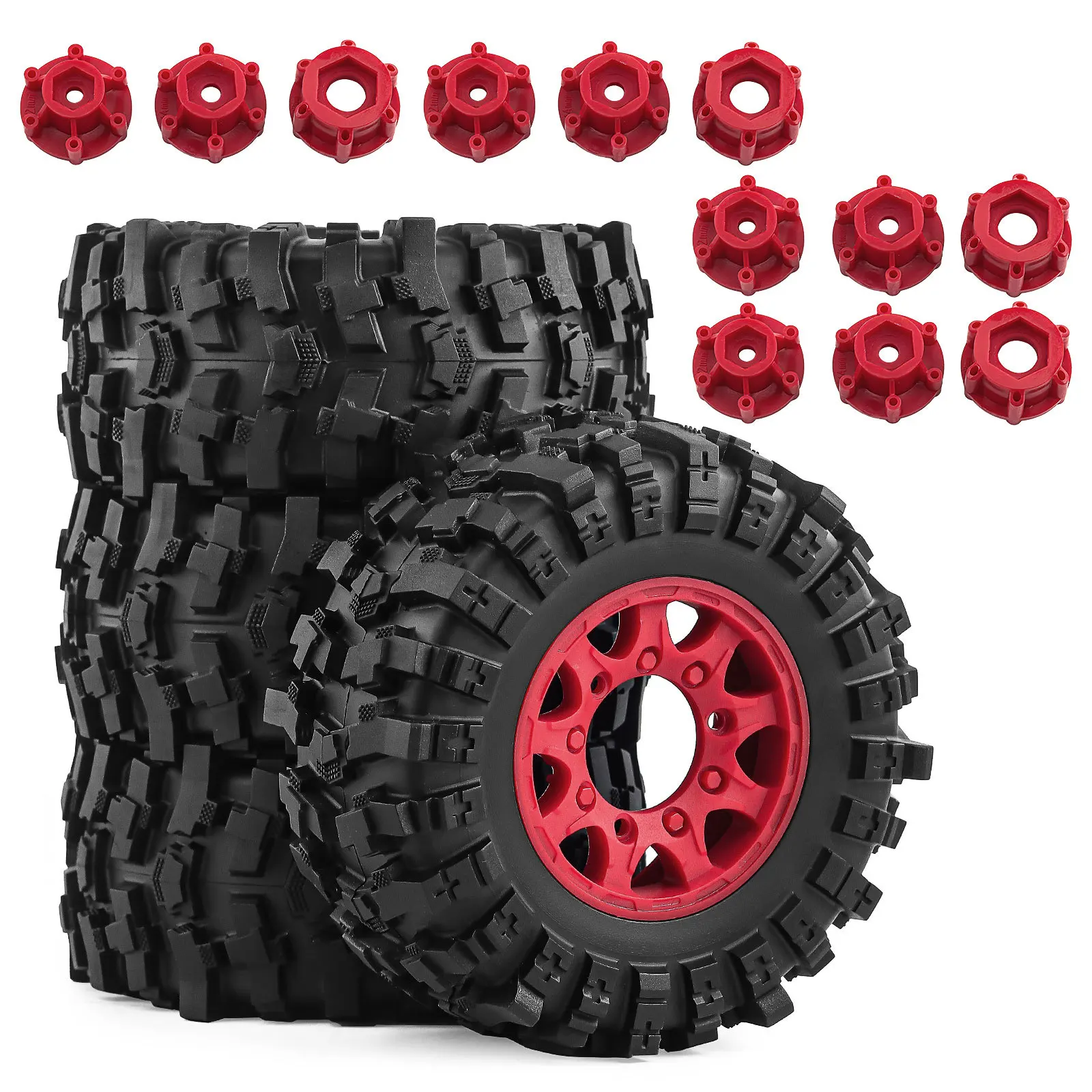 Set of 4 RC Wheels 18mm with Hex Bolts 12/14/17mm