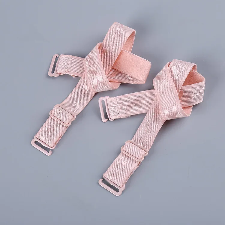 Bra Straps Women Slip Resistant Double Shoulder Elastic Brassiere Printing Replaceable 1Pair 1.5cm Width