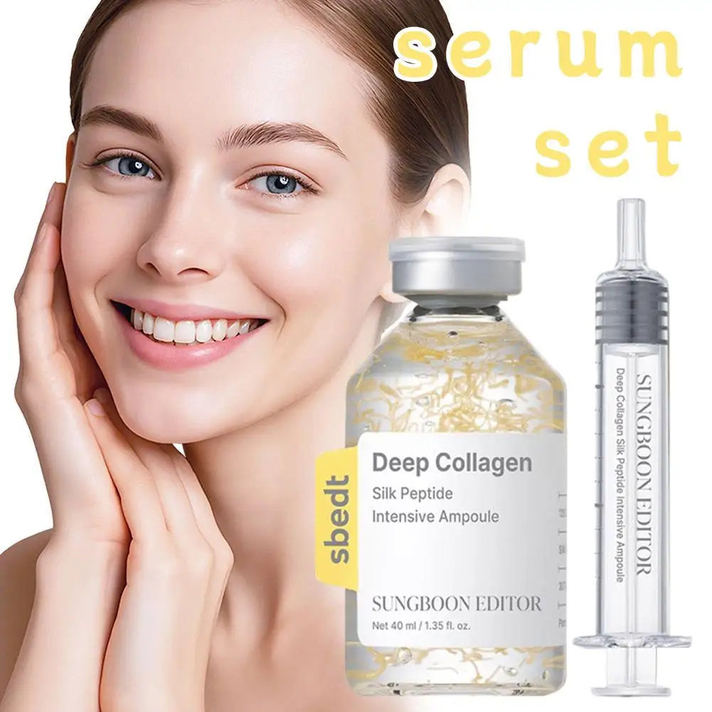 Siero Ampoule al Collagene Anti-Età, Rassodante, Idratante, Effetto Lifting, Leviga le Rughe Sottili, Set per la Cura della Pelle del Viso, Essenza Nutriente Quotidiana - immagine 4