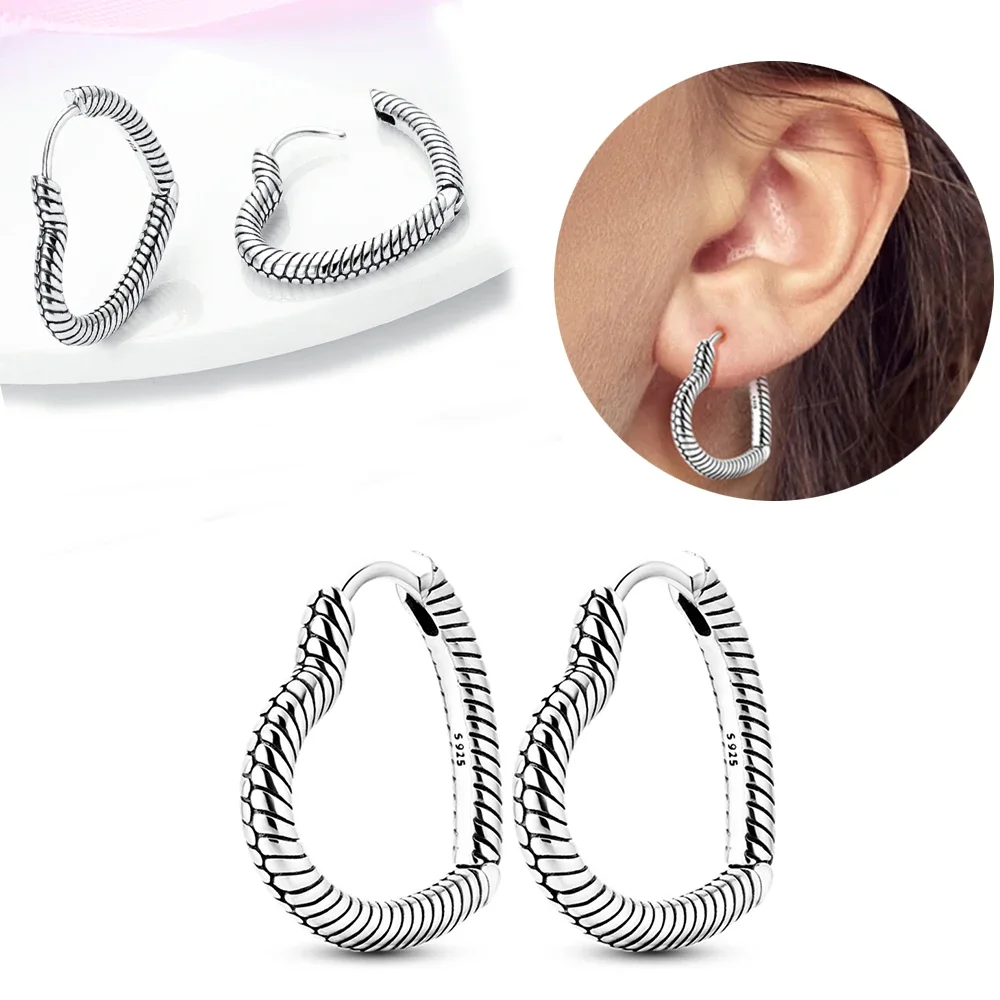 Woman Hoop Earrings 925 Sterling Silver Sparkling Double Hoop Earrings For Women Jewelry Gifts silver hoop earrings,silver earrings,hoop earrings,womens earrings
