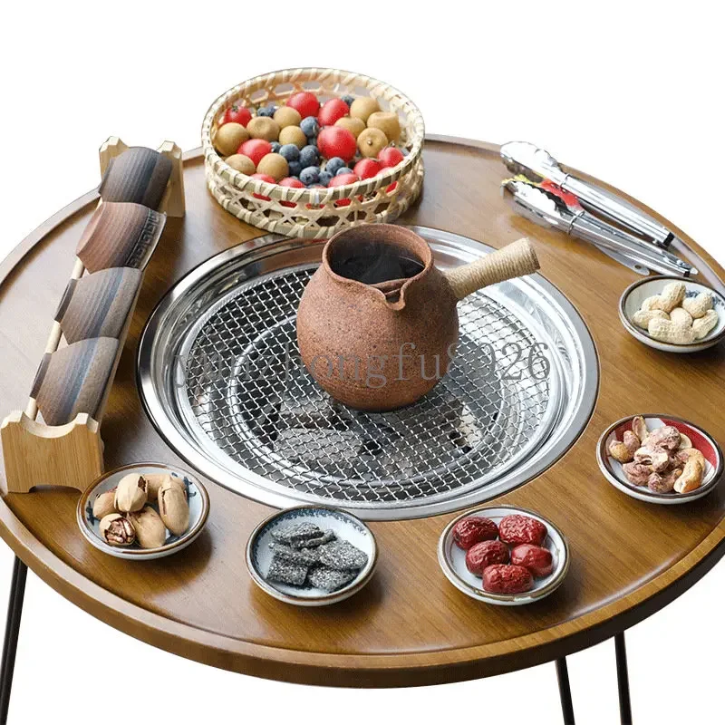 

Уличная портативная плита для приготовления пищи, чайный столик, складной угольный чайный столик, уголь, домашний балкон, чайный двор, чайный стол для приготовления чая