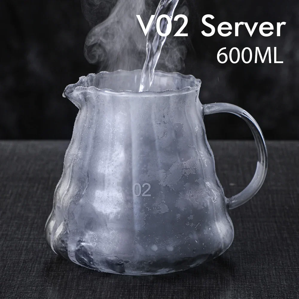 V02 Pour Over Coffee Dripper Set - 600ml Glass Cof...