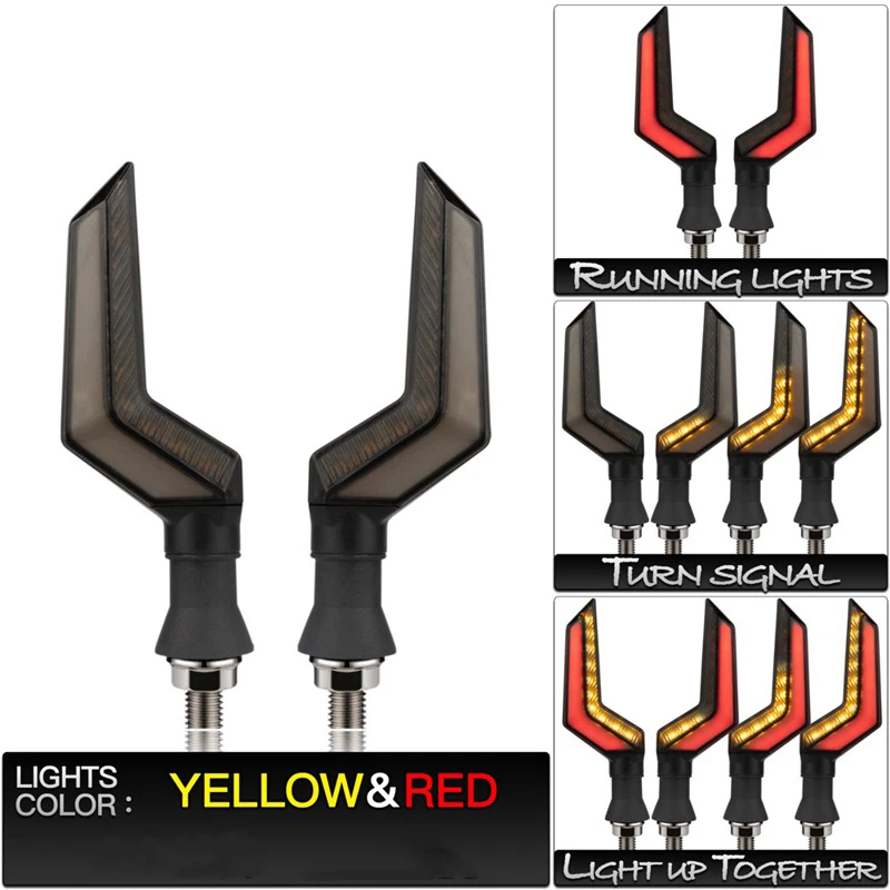 Moto Led Lampeggiante Acqua Fluente Luci Lampeggianti Indicatori Di Arresto Della Coda Indicatori Di Direzione Per Kawasaki Z750 Z800 Z900 Zr7 Zrx