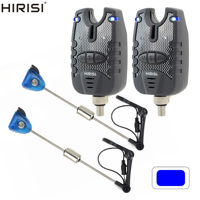 Carp Fishing Bite Alarms and Illuminated LED Carp Fishing Alarm Set Fishing  Swinger Blue Color