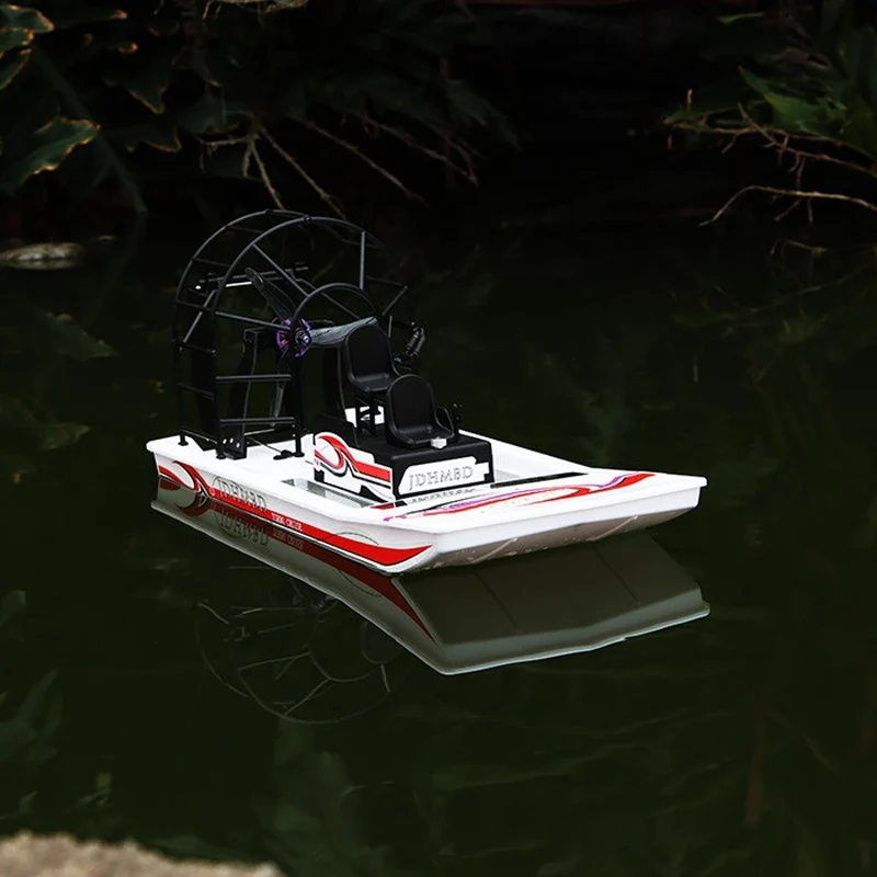 Rc Swamp Dog Wind Boat Aerodynamic Remote Control Electric Boat Model Toy Diy Amphibious Rescue Air Cushion Boat Toy 2