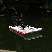 Rc Swamp Dog Wind Boat Aerodynamic Remote Control Electric Boat Model Toy Diy Amphibious Rescue Air Cushion Boat Toy 2