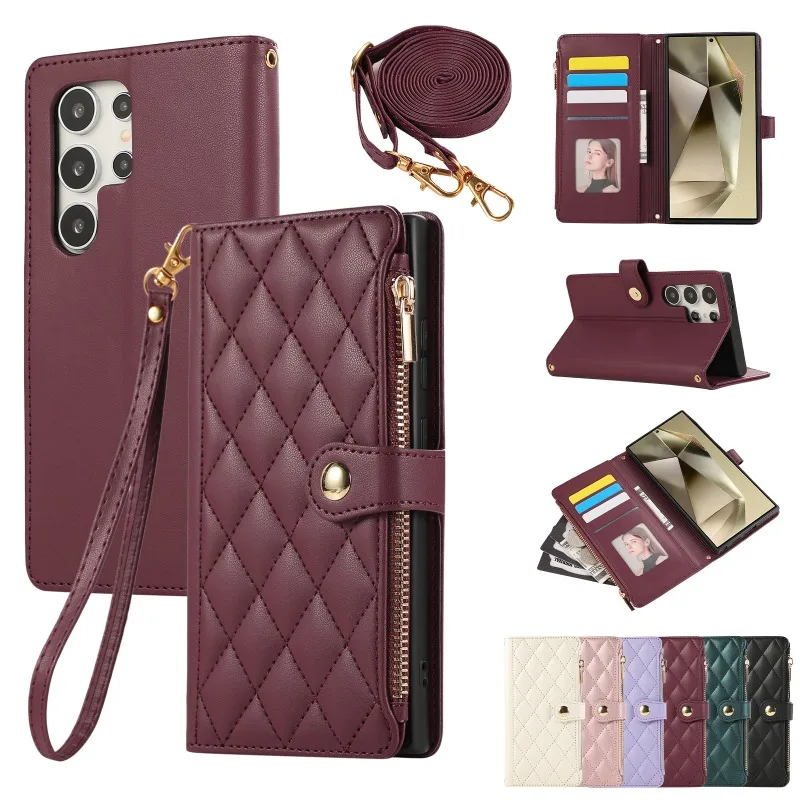 Luxurious Crossbody Leather Phone Case & Wallet Cover