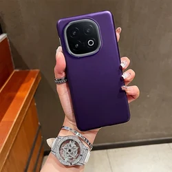 Luxury Rubberized Matte Hard Plastic Anti - Fingerprint Phone Case Cover for Vivo iQOO 12 (Purple)
