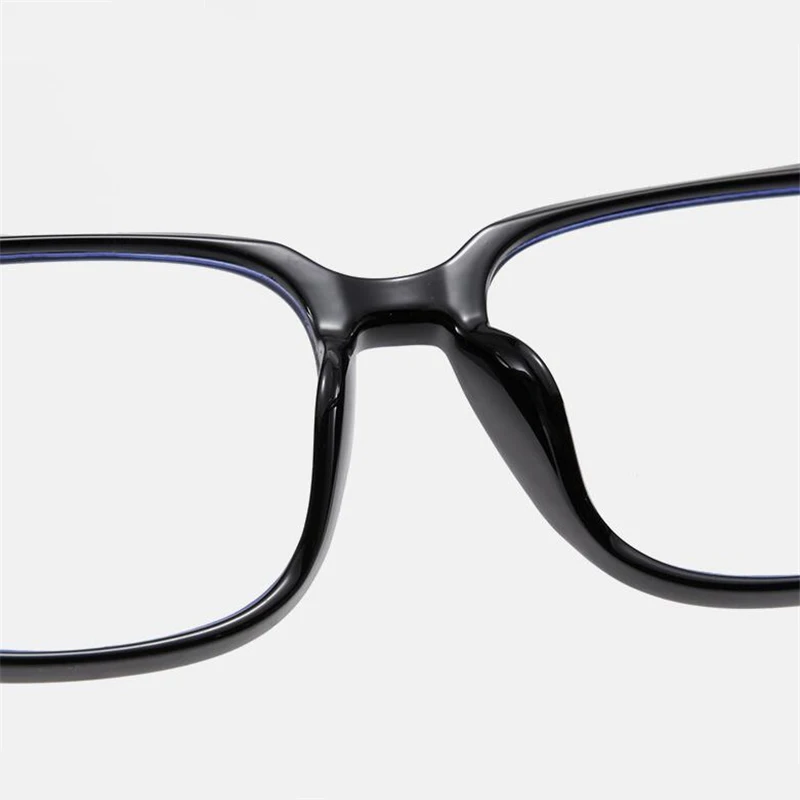 Anti Blue Rays Square Myopia Spectacles Women Men TR90 Student Oversized Prescription Glasses With Cylinder 0 -0.5 -0.75 To -6.0 5