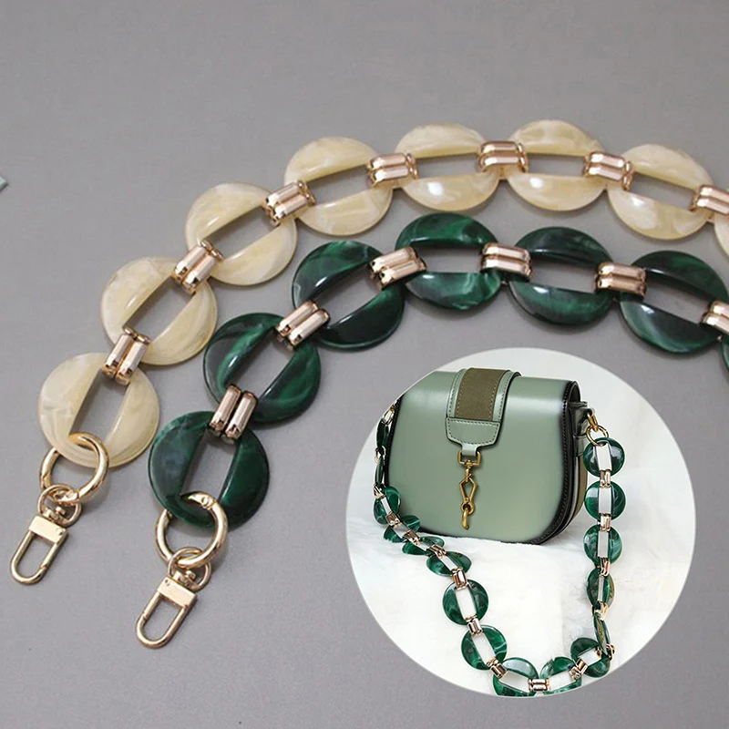 Manici Borse A Catena In Resina Marmorizzata - 45cm Con Moschettoni Oro 2.5cm Per Borse Fai Da Te - Foto 11