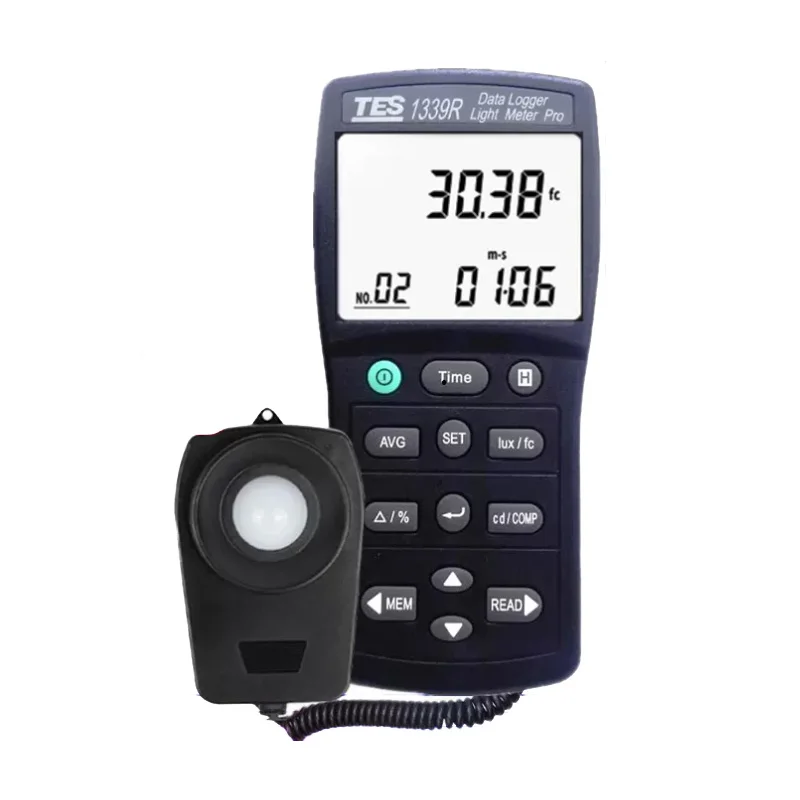 TES-1339R Data Logger Light Meter Tester 0.01 to 999900 Lux PC Data Record TES1339R