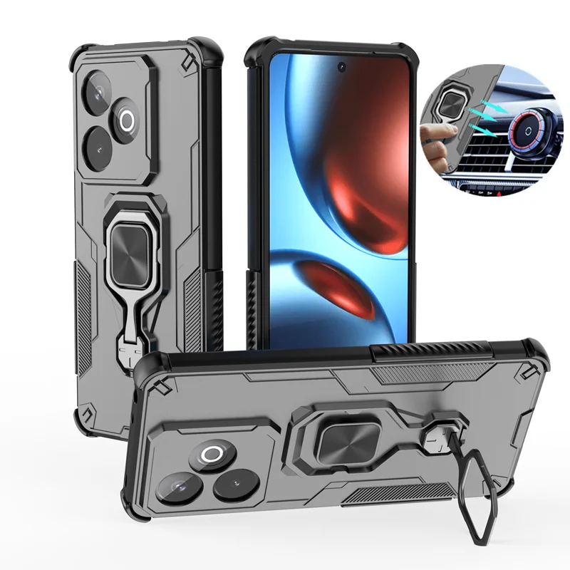 Enhanced Armor Phone Case with Camera Protection and Magnetic Ring Holder - Compatible with GT7 5G