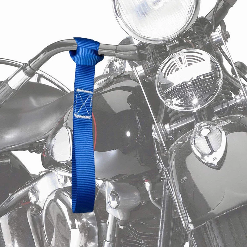 1X Soft Loop Tie Down Straps Ratchet Towing Cargo ATV UTV Motorcycle 600LBS