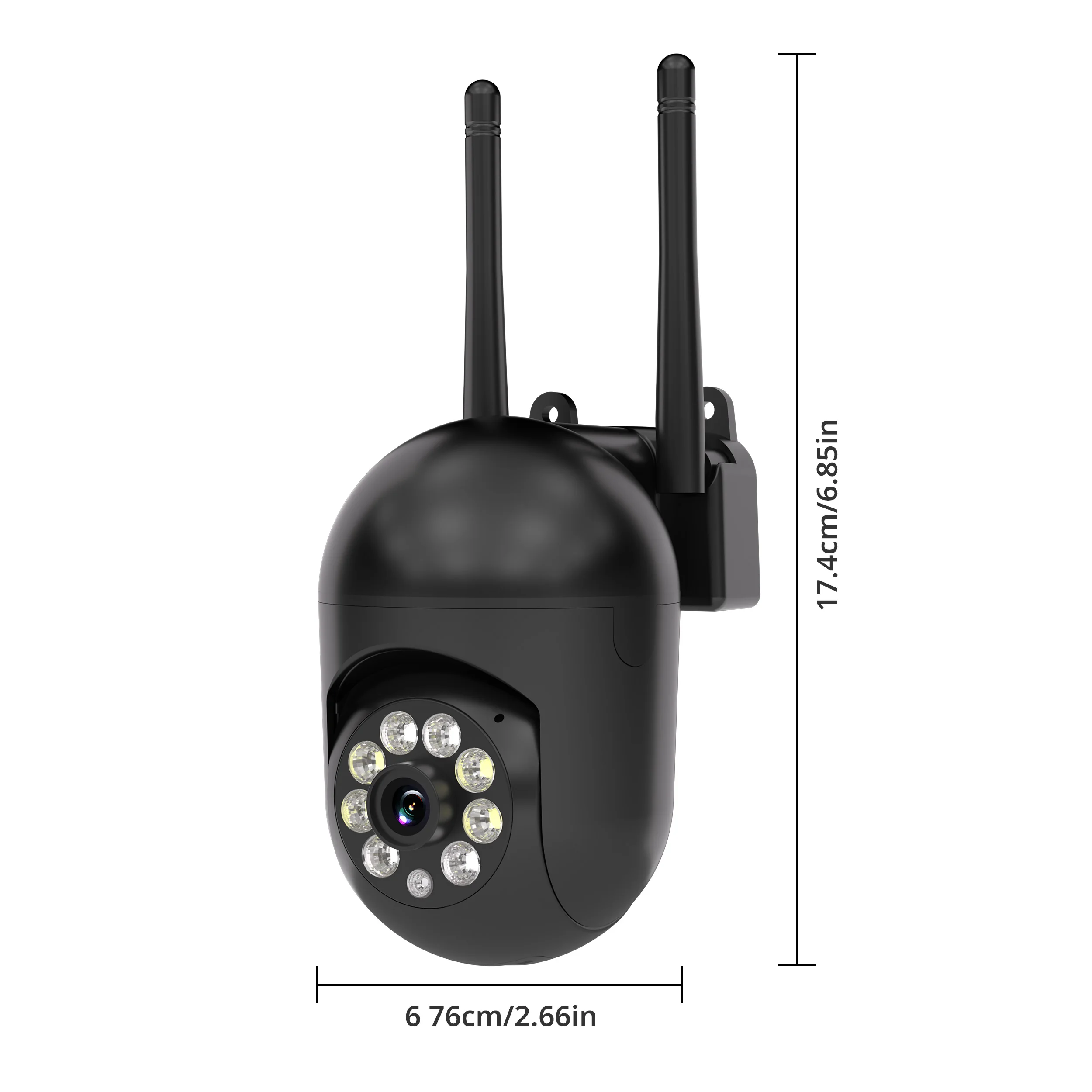 Ease Life App Black Upgraded WiFi Surveillance Camera Color Night Vision Motion Tracking Indoor Outdoor Security Monitor Camera 6