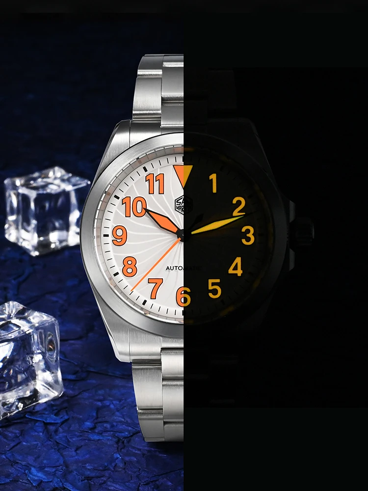 San Martin 40mm Turbine Dial Luxury Watch For Man Wristwatch Waterproof NH35 Automatic Luminous ATM10 Orologio Uomo SN0132-1