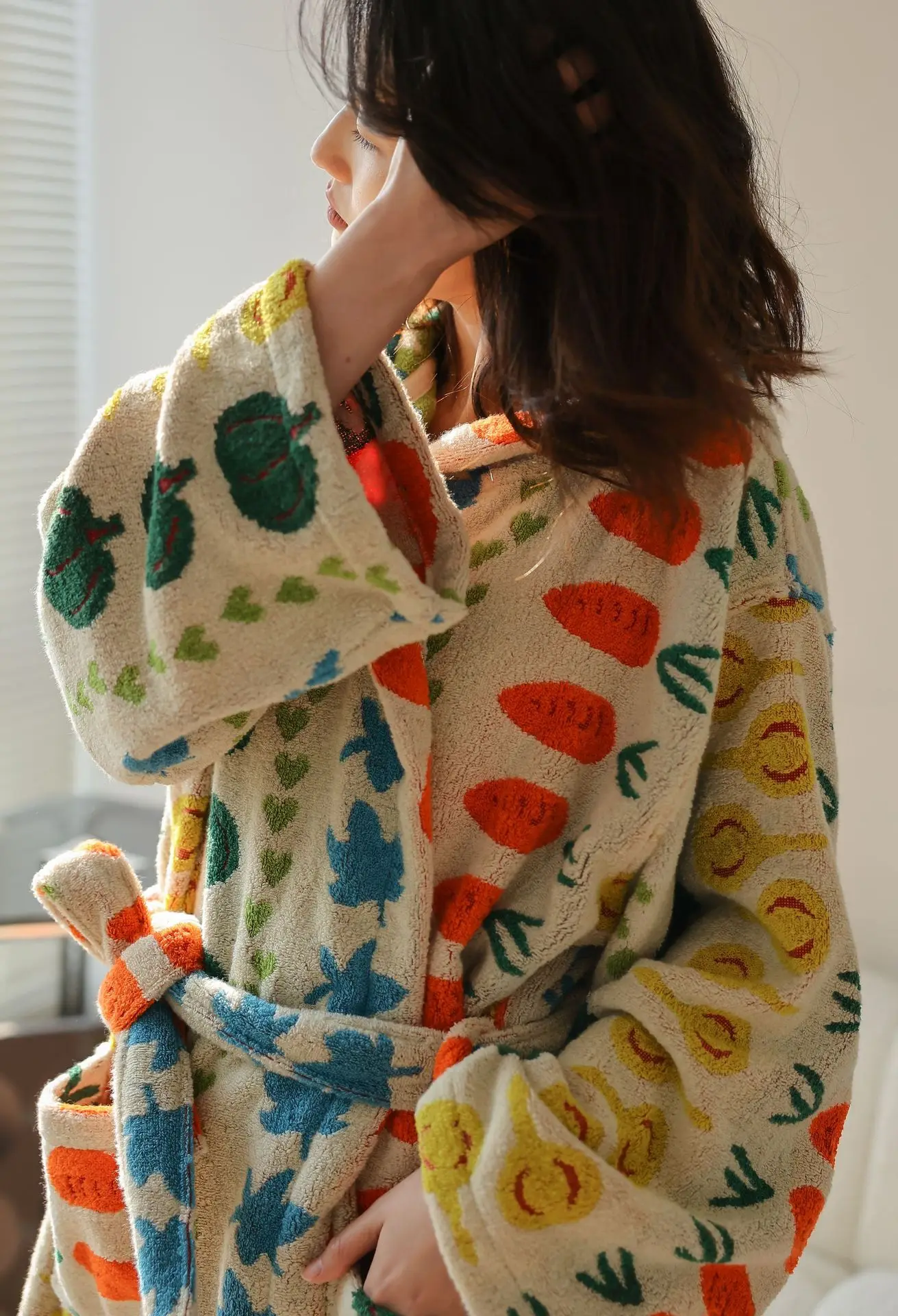 Bath Towel Robe Female Kids Girl Cotton Fleece Kimono Robe Home Clothing Kawaii Thickened Bathrobe Gown Flannel Homewear cotton towel bath towels