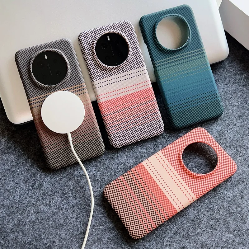 Luxury Carbon Fiber Matte Phone Case - Magnetic Shockproof Back Cover