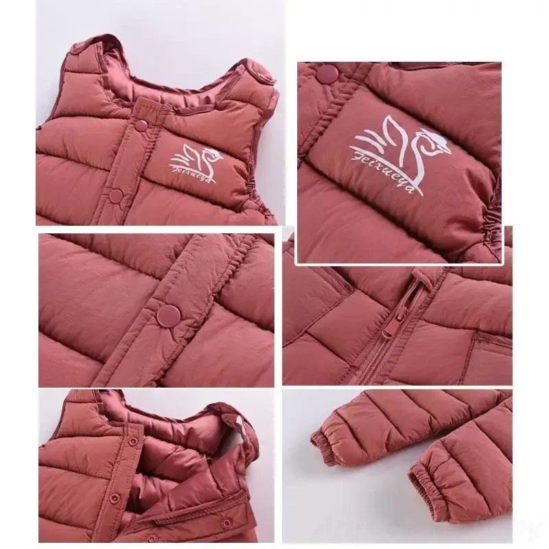 Toddler Kids Down Snow Suit Bib Overalls for Girl Boy Lightweight Down Jumpsuits Ski Bibs Pants Thick Warm Onesie Trousers